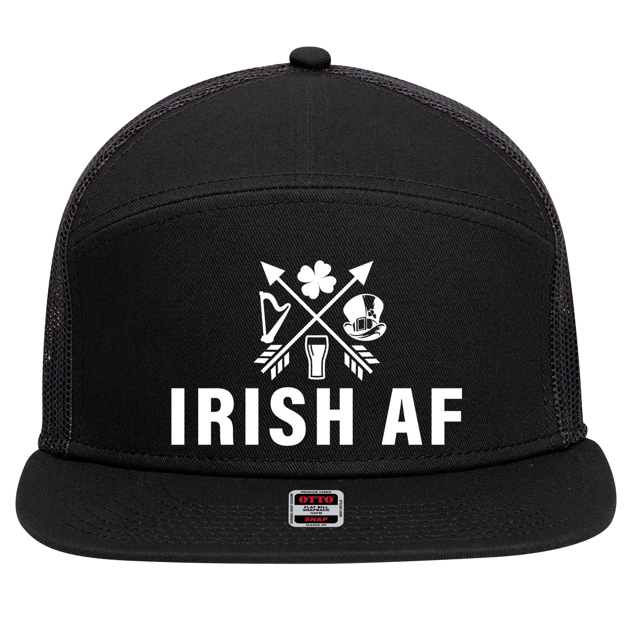 Irish AF 7 Panel Mesh Trucker Snapback Hat
