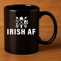 Irish AF 11oz C Handle Ceramic Mug