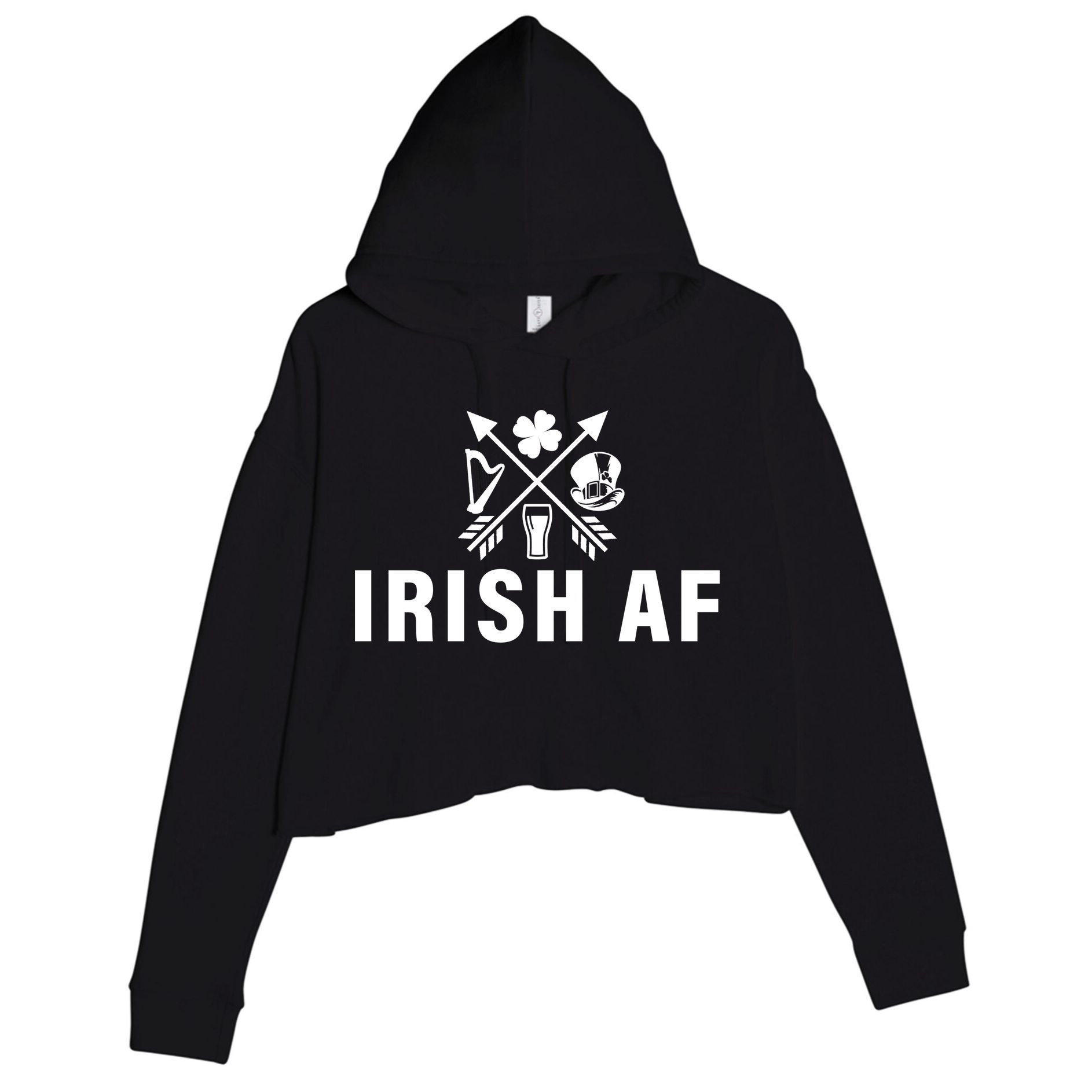 Irish AF Crop Fleece Hoodie