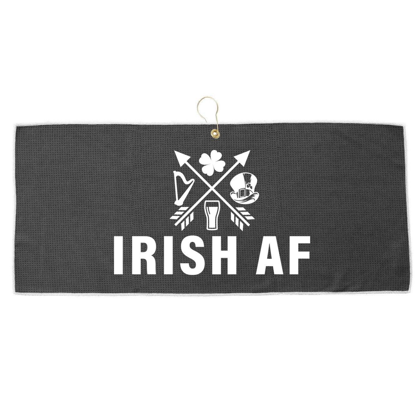 Irish AF Large Microfiber Waffle Golf Towel