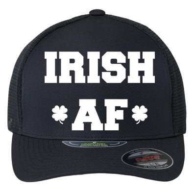 Irish AF St Patrick's Day Clover Flexfit Unipanel Trucker Cap