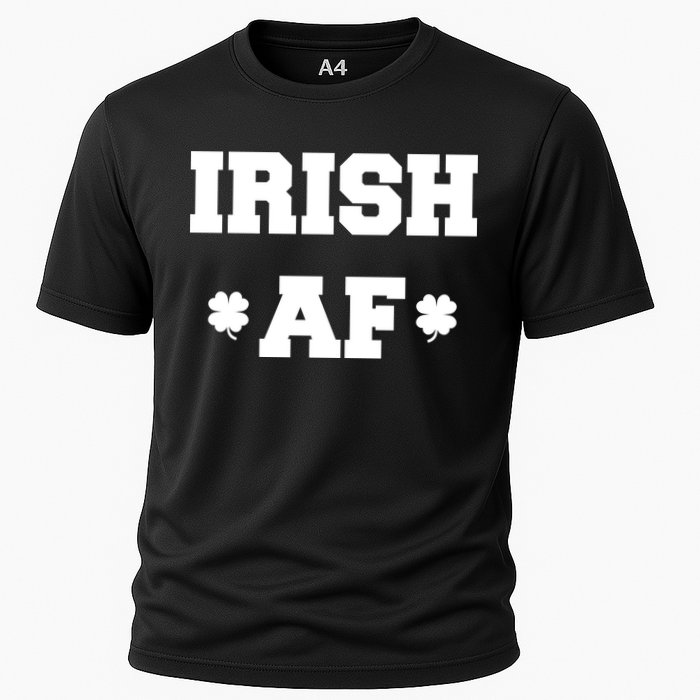 Irish AF St Patrick's Day Clover Cooling Performance Crew T-Shirt