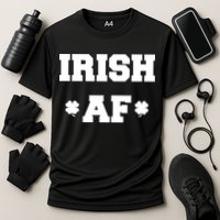 Irish AF St Patrick's Day Clover Cooling Performance Crew T-Shirt