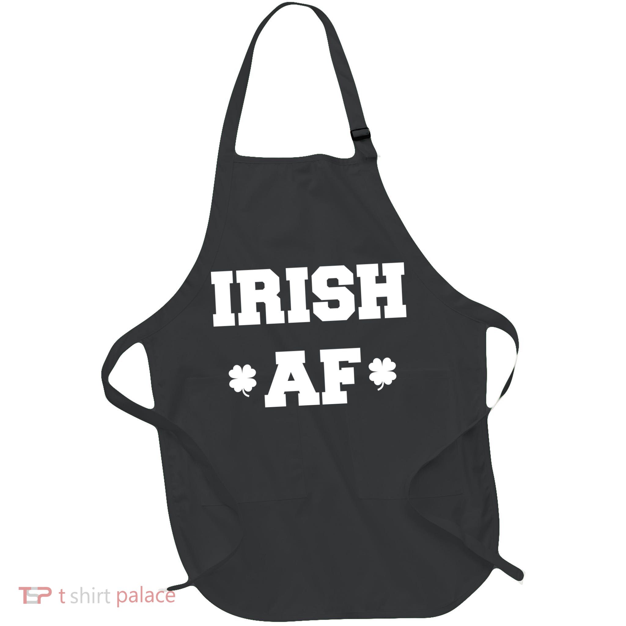 Irish AF St Patrick's Day Clover Apron