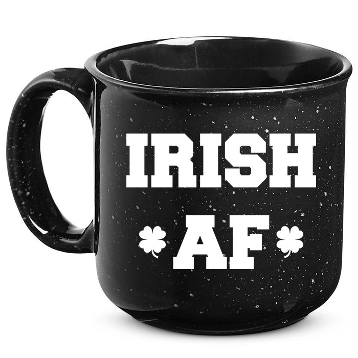 Irish AF St Patrick's Day Clover 15oz Campfire Ceramic Mug