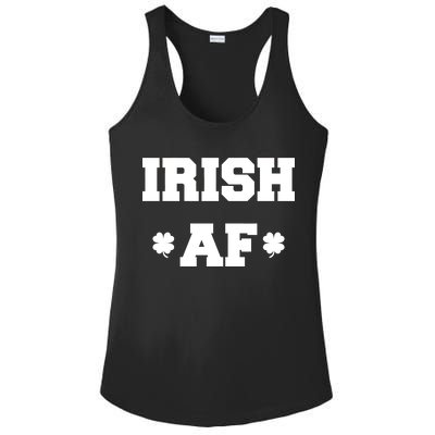 Irish AF St Patrick's Day Clover Ladies PosiCharge Competitor Racerback Tank