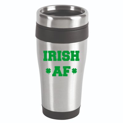 Irish AF St Patrick's Day Clover 16oz Travel Tumbler