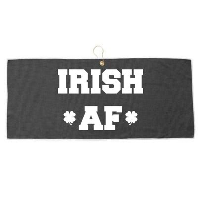 Irish AF St Patrick's Day Clover Large Microfiber Waffle Golf Towel