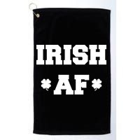 Irish AF St Patrick's Day Clover Golf Towel