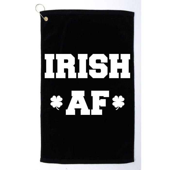Irish AF St Patrick's Day Clover Golf Towel