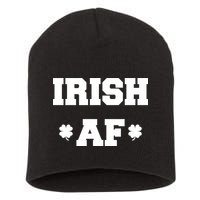 Irish AF St Patrick's Day Clover Short Acrylic Beanie