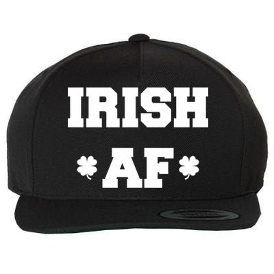 Irish AF St Patrick's Day Clover Wool Snapback Cap