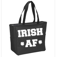 Irish AF St Patrick's Day Clover Zip Tote Bag