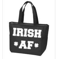Irish AF St Patrick's Day Clover Zip Tote Bag