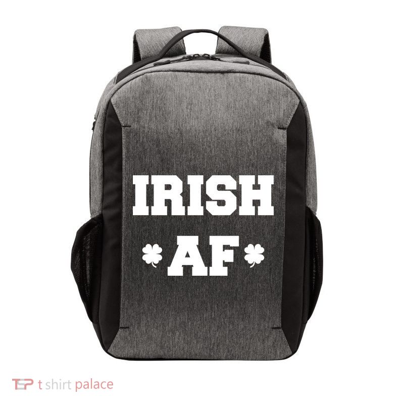 Irish AF St Patrick's Day Clover Vector Backpack