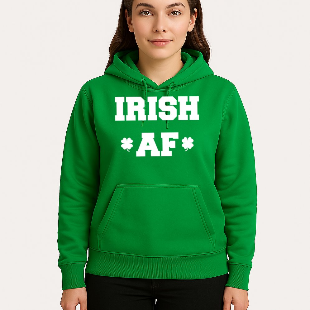 Irish AF St Patrick's Day Clover Hoodie
