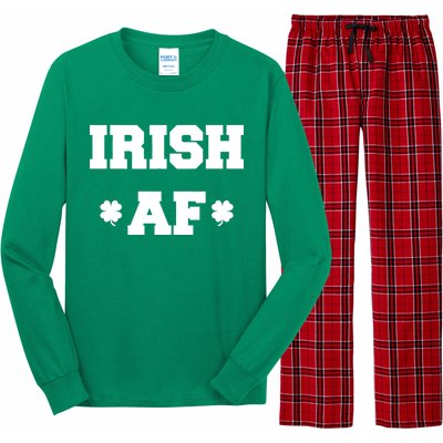 Irish AF St Patrick's Day Clover Long Sleeve Pajama Set