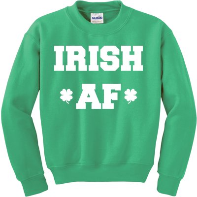 Irish AF St Patrick's Day Clover Kids Sweatshirt