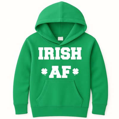 Irish AF St Patrick's Day Clover Kids Hoodie
