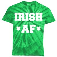 Irish AF St Patrick's Day Clover Kids Tie-Dye T-Shirt