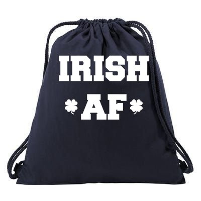 Irish AF St Patrick's Day Clover Drawstring Bag