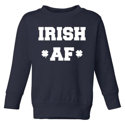 Irish AF St Patrick's Day Clover Toddler Sweatshirt