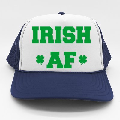 Irish AF St Patrick's Day Clover Trucker Hat