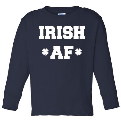 Irish AF St Patrick's Day Clover Toddler Long Sleeve Shirt