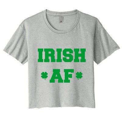 Irish AF St Patrick's Day Clover Women's Crop Top Tee