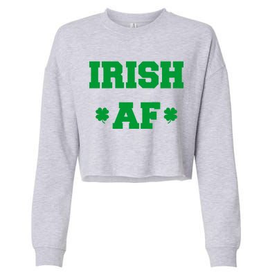 Irish AF St Patrick's Day Clover Cropped Pullover Crew