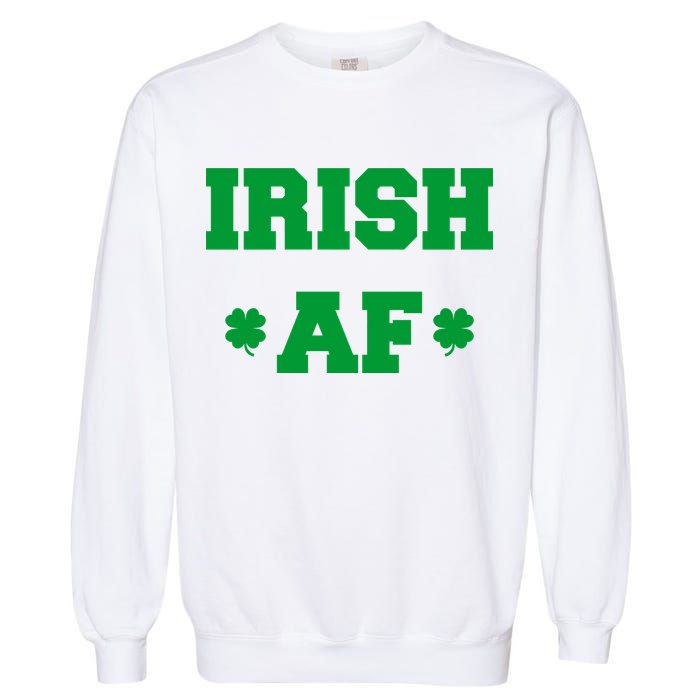Irish AF St Patrick's Day Clover Garment-Dyed Sweatshirt