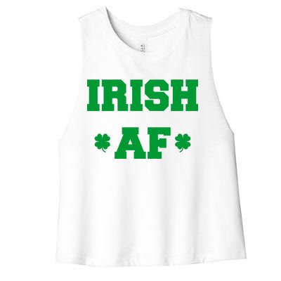 Irish AF St Patrick's Day Clover Women's Racerback Cropped Tank