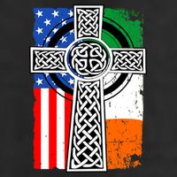 Irish American USA Flag Celtic Cross St Patrick's Day Adult Drive Performance Visor