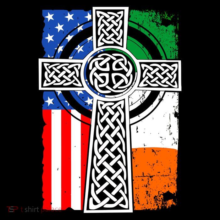 Irish American USA Flag Celtic Cross St Patrick's Day Baby Bodysuit