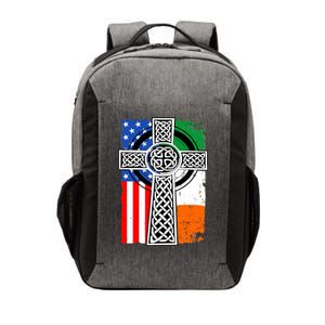 Irish American USA Flag Celtic Cross St Patrick's Day Vector Backpack