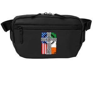 Irish American USA Flag Celtic Cross St Patrick's Day Crossbody Pack