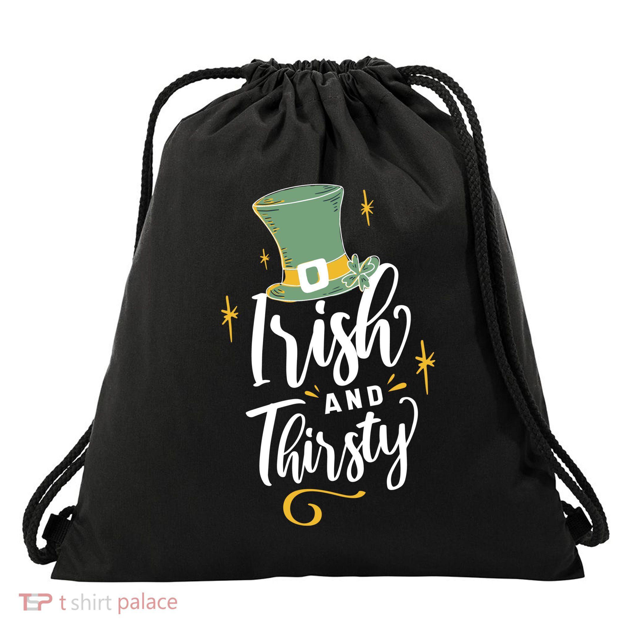 Irish And Thirsty Drawstring Bag