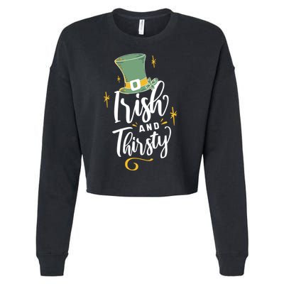 Irish And Thirsty Cropped Pullover Crew