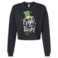 Irish And Thirsty Cropped Pullover Crew
