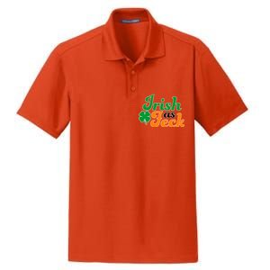 Irish as Feck Funny St. Patrick's Day Dry Zone Grid Polo