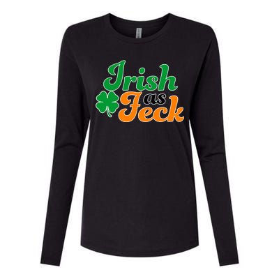 Irish as Feck Funny St. Patrick's Day Womens Cotton Relaxed Long Sleeve T-Shirt