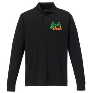 Irish as Feck Funny St. Patrick's Day Performance Long Sleeve Polo