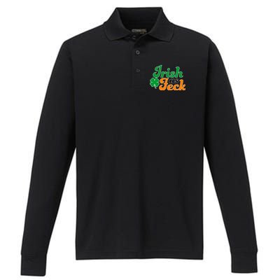 Irish as Feck Funny St. Patrick's Day Performance Long Sleeve Polo