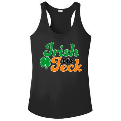 Irish as Feck Funny St. Patrick's Day Ladies PosiCharge Competitor Racerback Tank