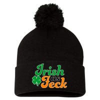Irish as Feck Funny St. Patrick's Day Pom Pom 12in Knit Beanie