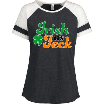 Irish as Feck Funny St. Patrick's Day Enza Ladies Jersey Colorblock Tee