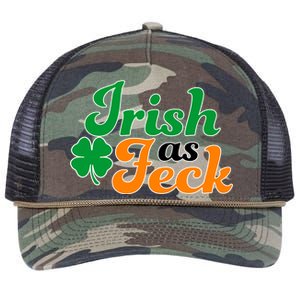 Irish as Feck Funny St. Patrick's Day Retro Rope Trucker Hat Cap