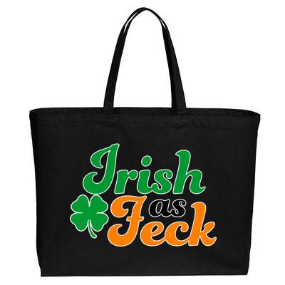 Irish as Feck Funny St. Patrick's Day Cotton Canvas Jumbo Tote