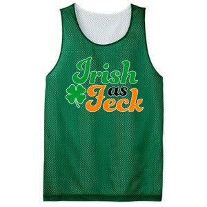 Irish as Feck Funny St. Patrick's Day Mesh Reversible Basketball Jersey Tank