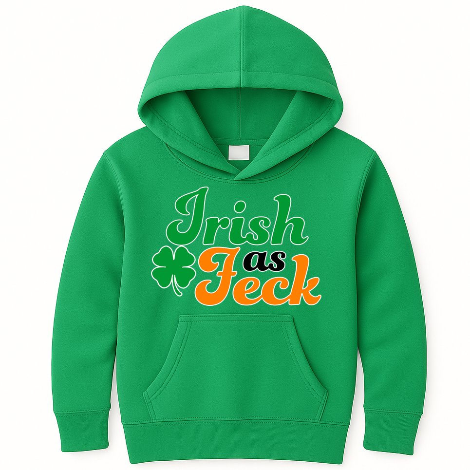 Irish as Feck Funny St. Patrick's Day Kids Hoodie